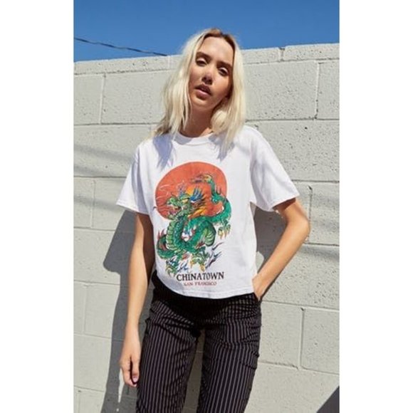 JOHN GALT CHINATOWN DRAGON CROP TOP - Picture 2 of 6